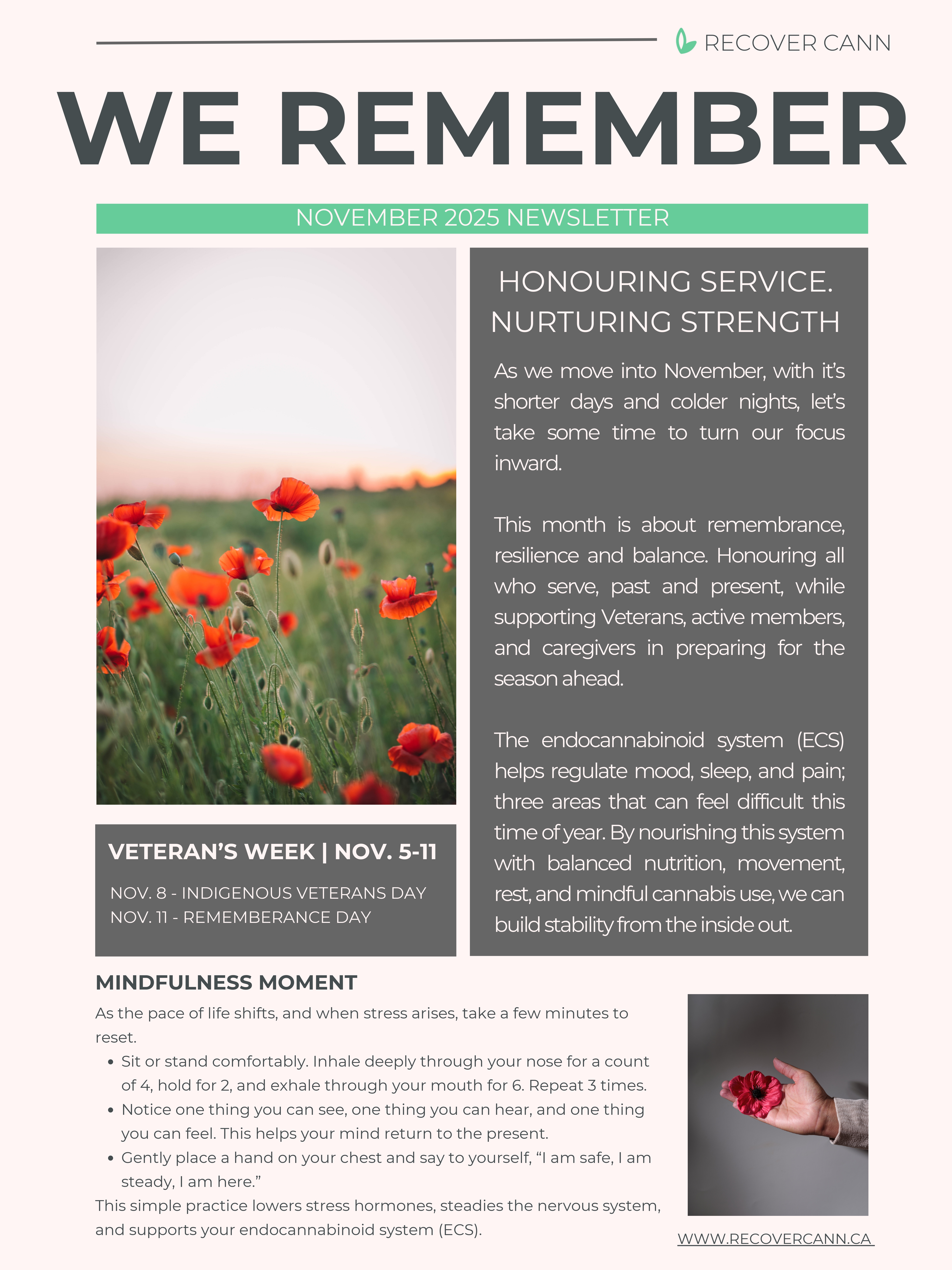 November 2025 Recover Cann Newsletter